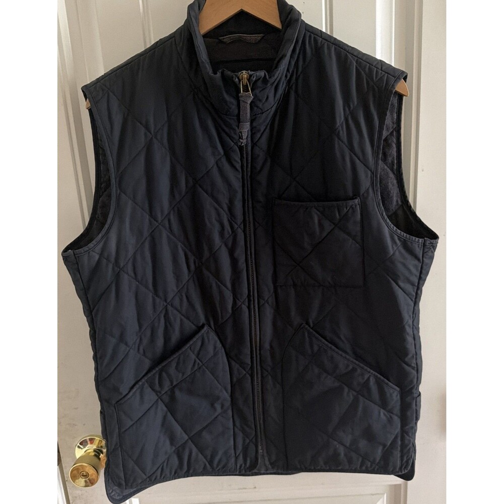 J. Crew Quilted Vest Men's S Barn Navy Blue Military Grade Thermore Insulated